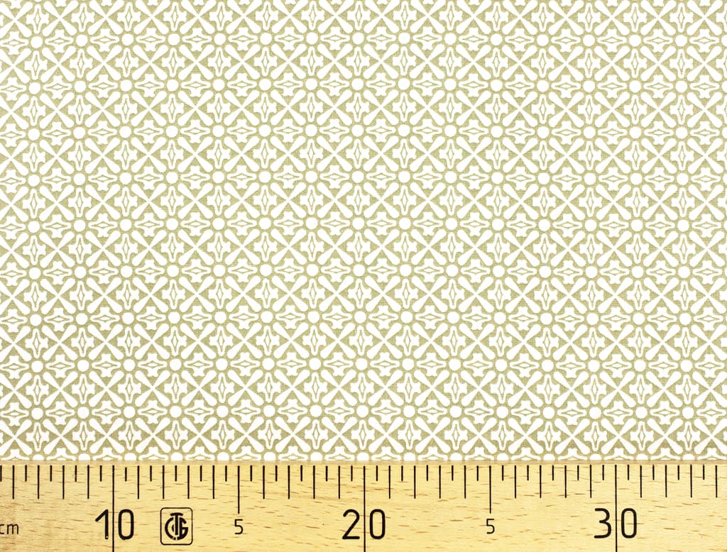 Ткань Gütermann Marrakesch (оливковый/белый орнамент)