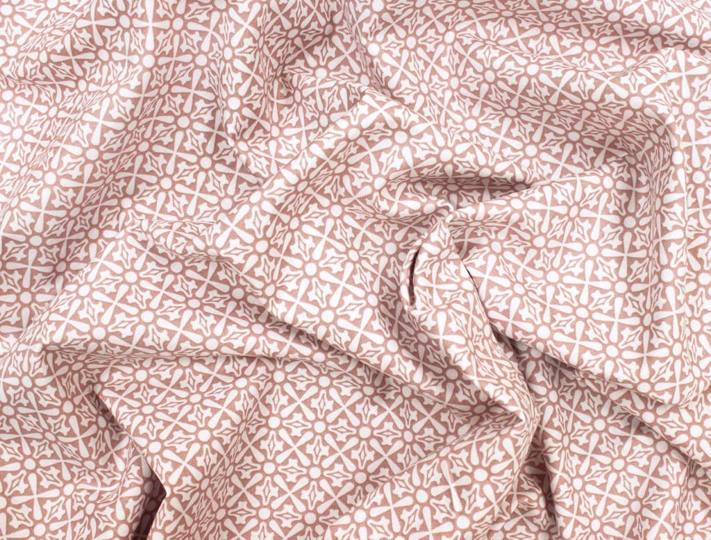 Ткань Gütermann Marrakesch (дымчато-розовый/белый орнамент) - №1