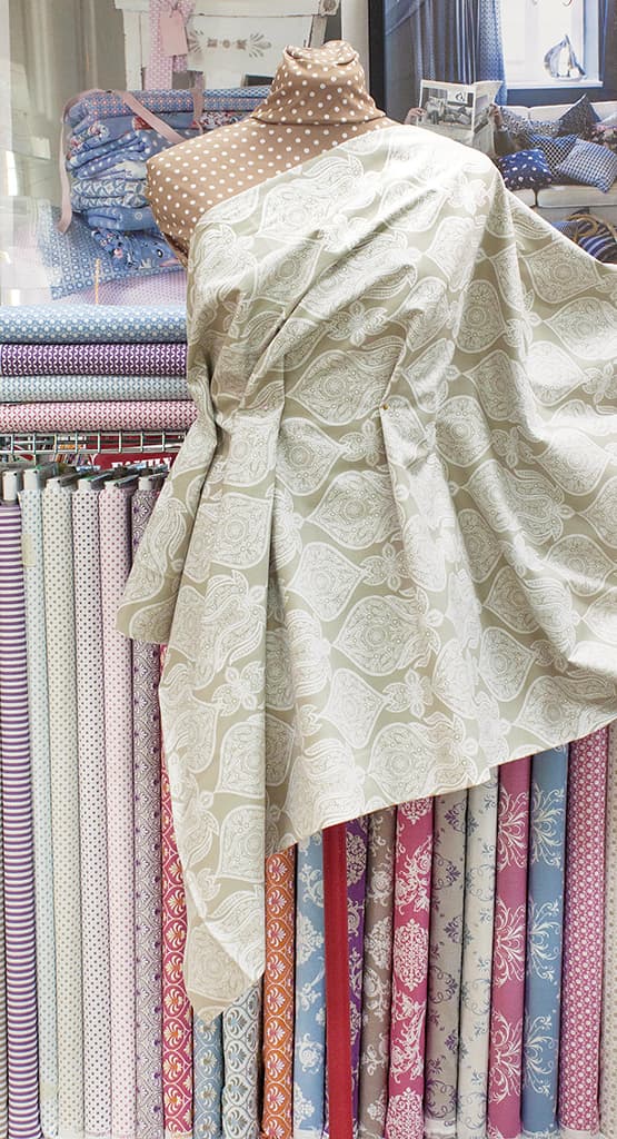 Ткань Gütermann Marrakesch (оливковый/белый восточный орнамент) - №2