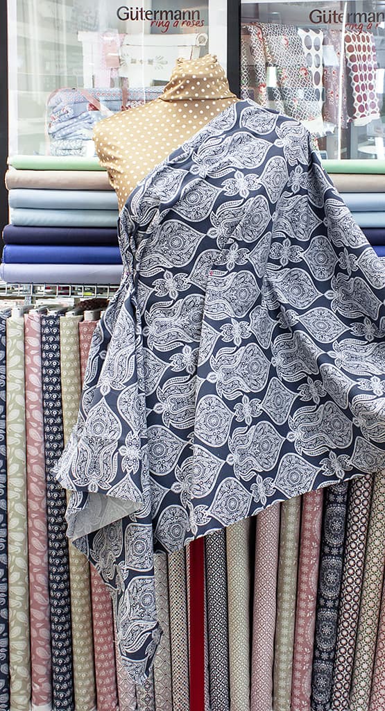 Ткань Gütermann Marrakesch (синий/белый восточный орнамент) - №2