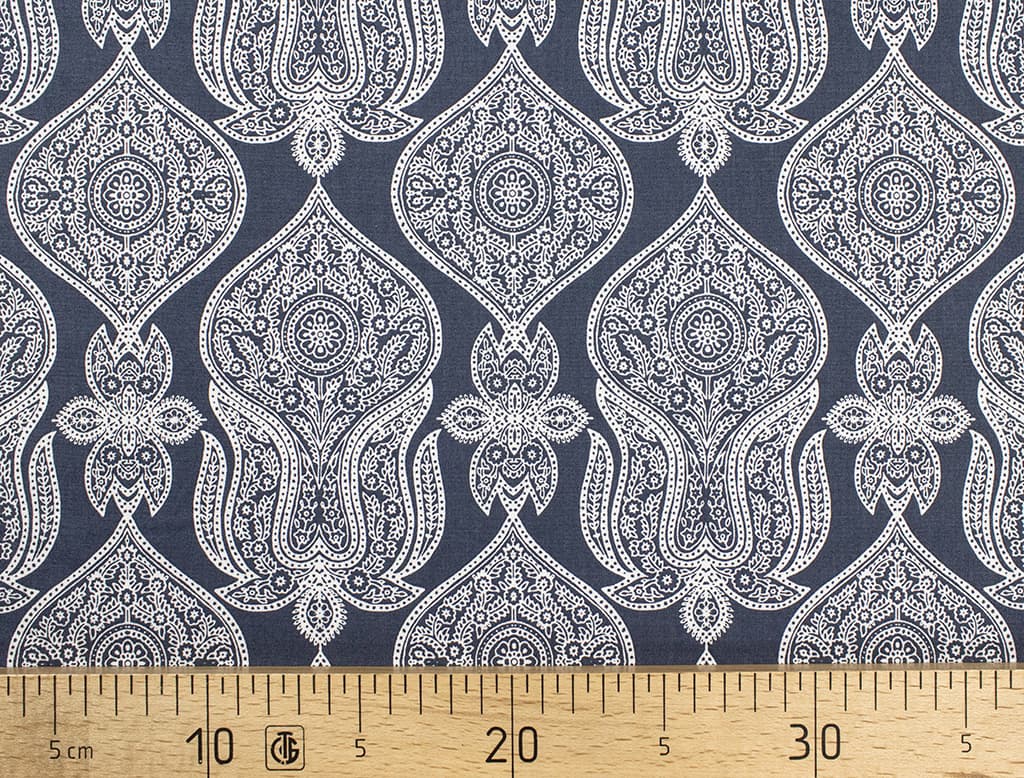 Ткань Gütermann Marrakesch (синий/белый восточный орнамент)
