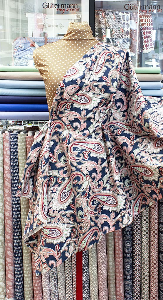 Ткань Gütermann Marrakesch (синий/восточный огурец) - №2