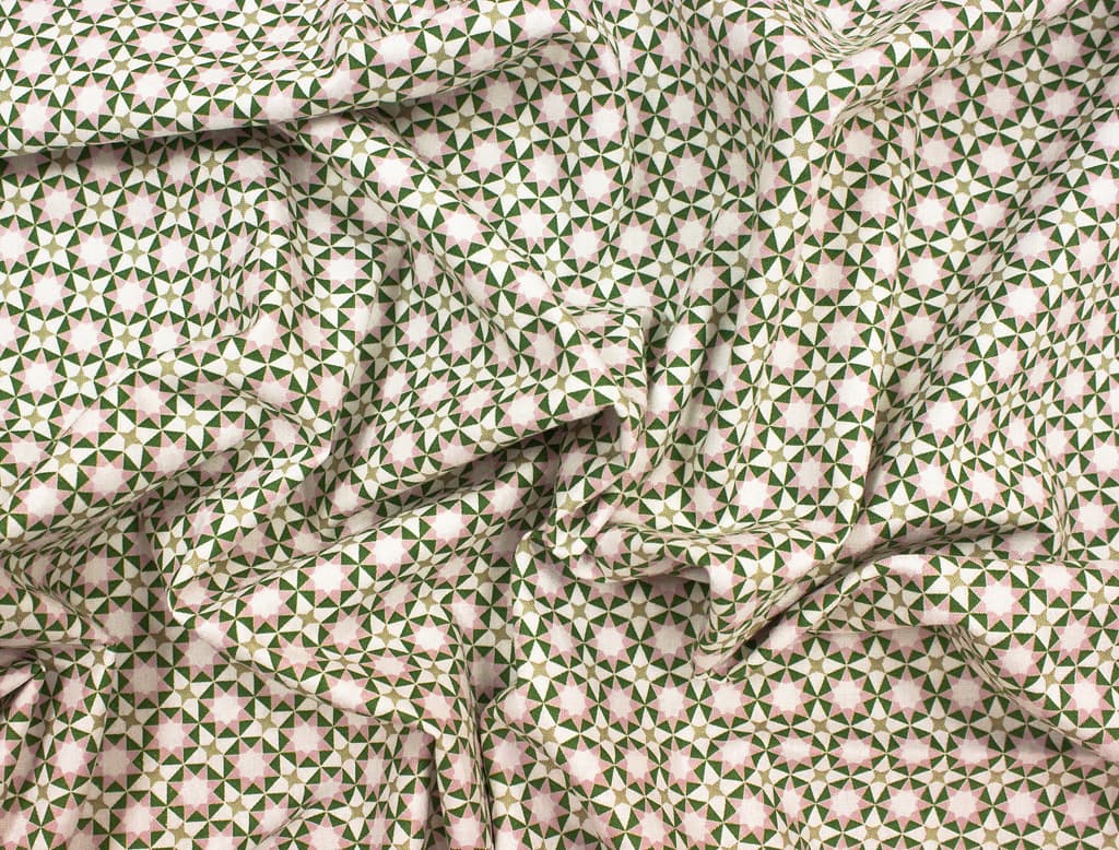 Ткань Gütermann Marrakesch (мелкая розово-зеленая мозаика) - №1