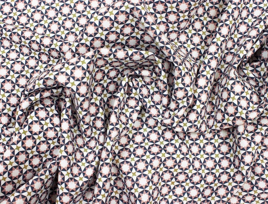 Ткань Gütermann Marrakesch (мелкая розово-синяя мозаика) - №1