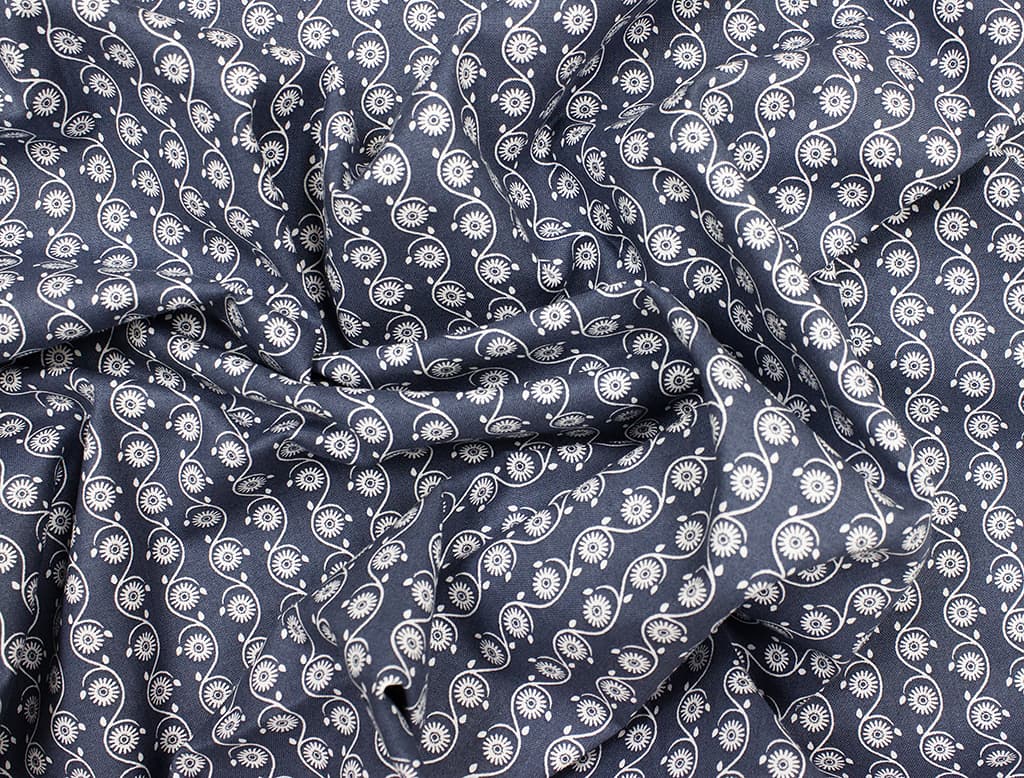 Ткань Gütermann Marrakesch (синий/белый цветочный орнамент) - №1