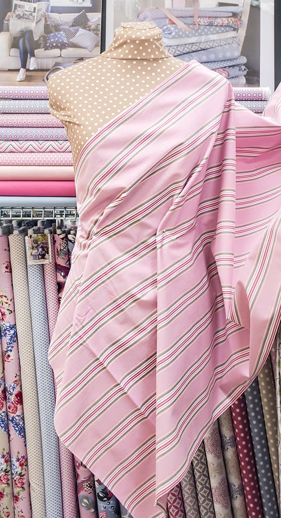 Ткань Gütermann Portofino (розовый в разноцветные полоски) - №2