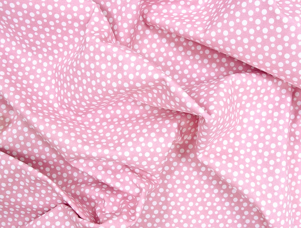 Ткань Gütermann Portofino (розовый в белый горошек) - №1