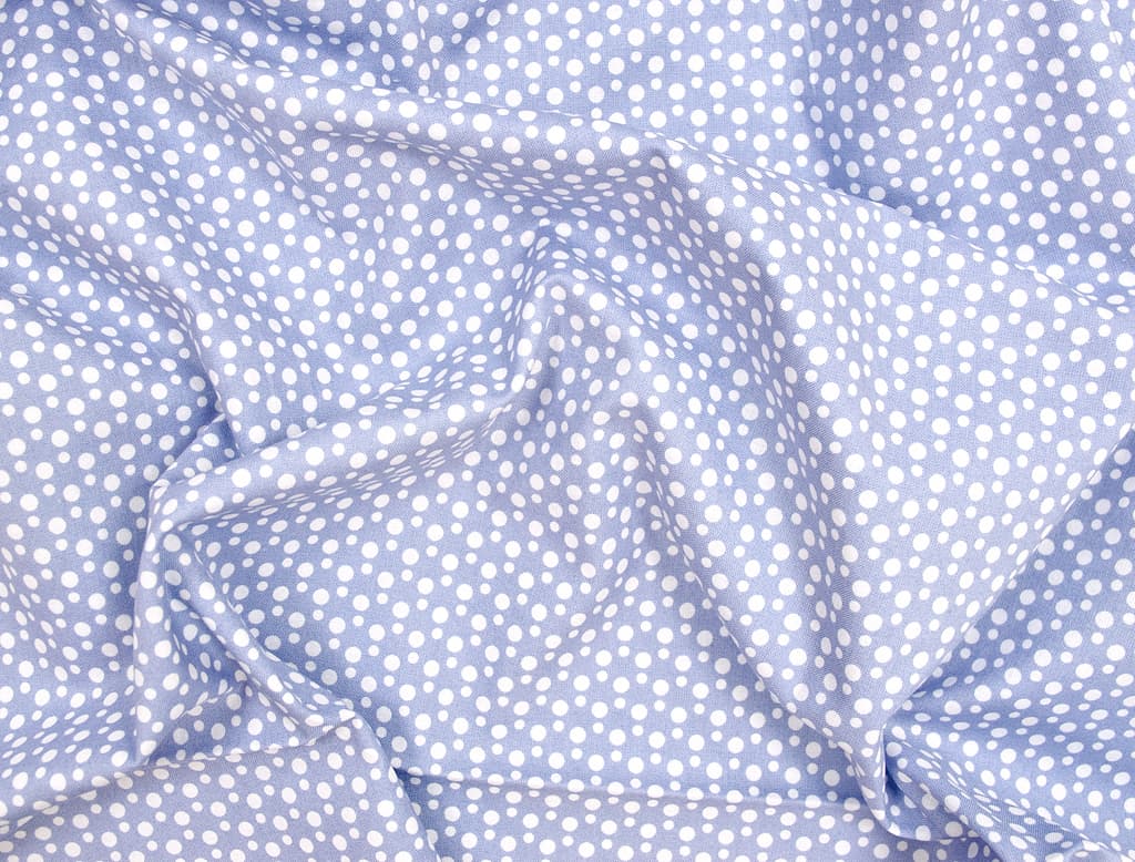 Ткань Gütermann Portofino (голубой в белый горошек) - №1