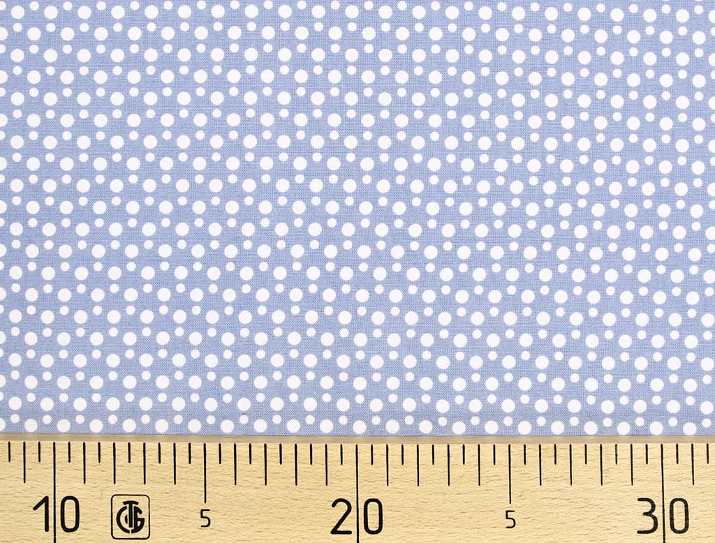 Ткань Gütermann Portofino (голубой в белый горошек)