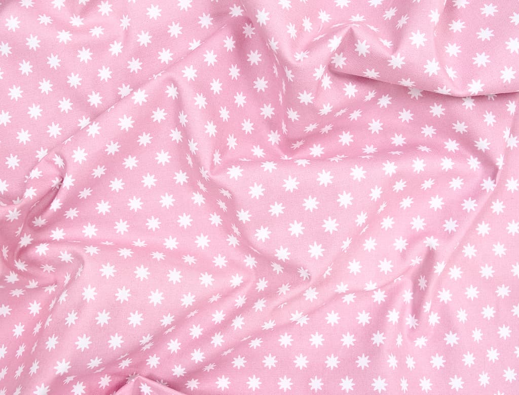 Ткань Gütermann Portofino (розовый в белые звезды) - №1