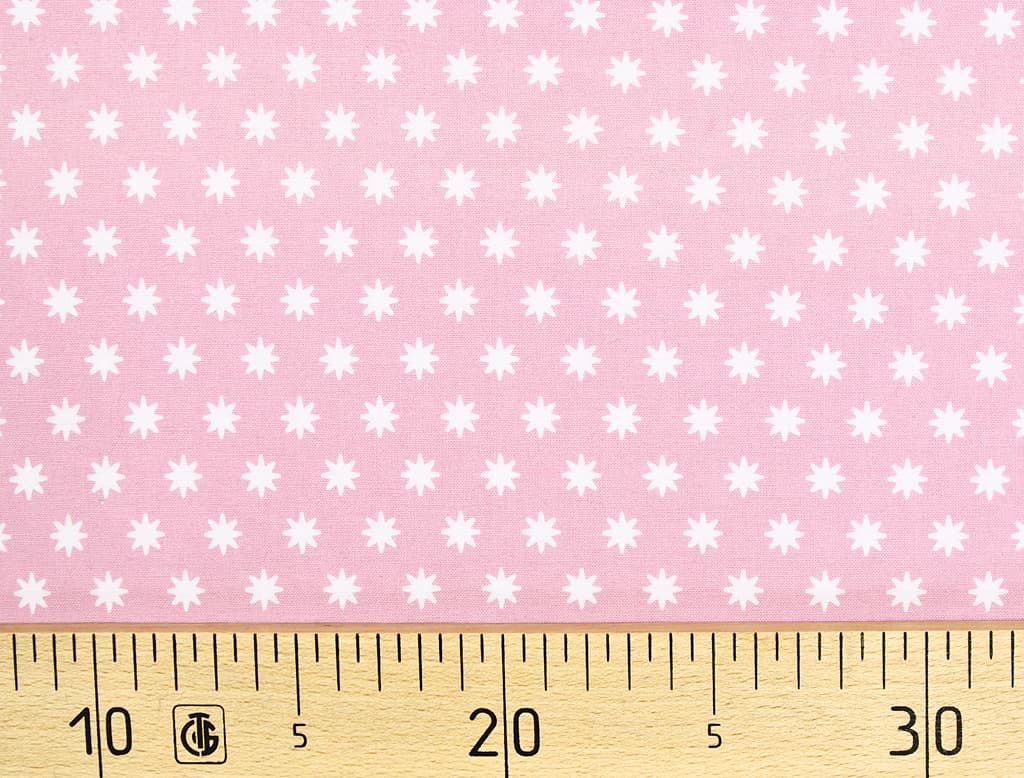 Ткань Gütermann Portofino (розовый в белые звезды)