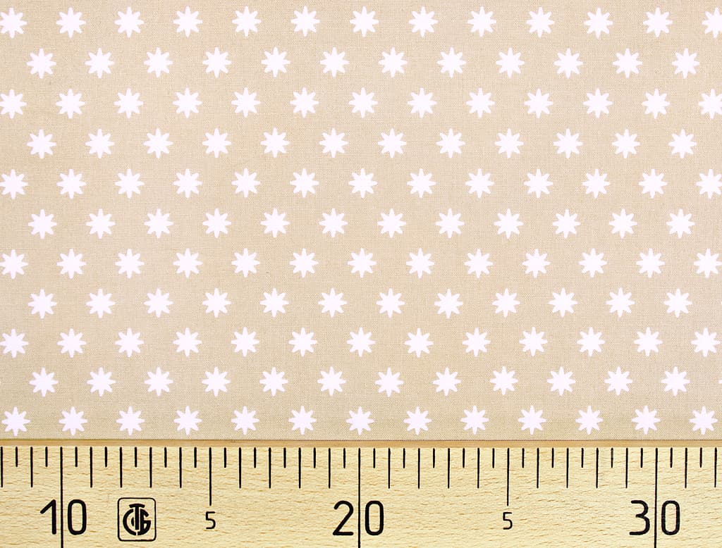 Ткань Gütermann Portofino (бежевый в белые звезды)