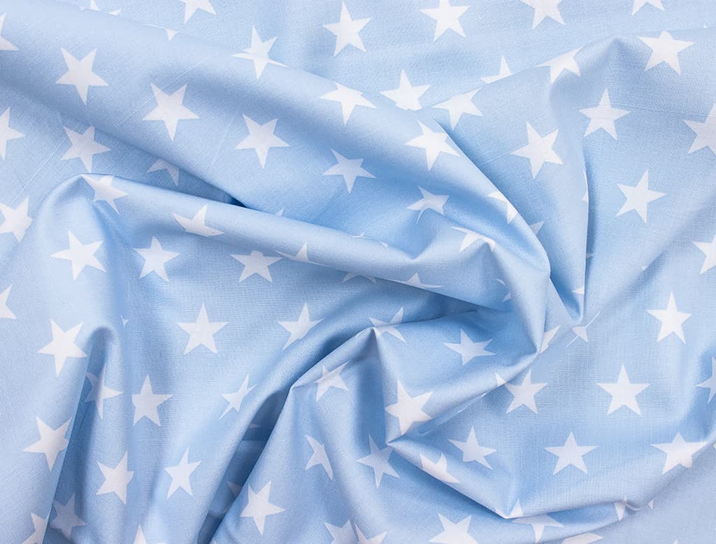 Ткань Gütermann Circus (белые звезды на голубом) - №1