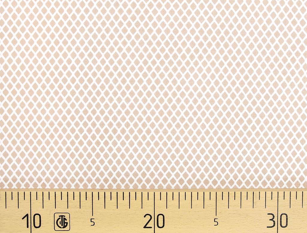 Ткань Gütermann Portofino (бежевый в белую сетку)