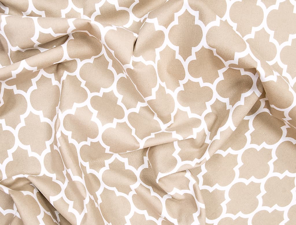 Ткань Gütermann Portofino (бежевый/крупный белый узор) - №1