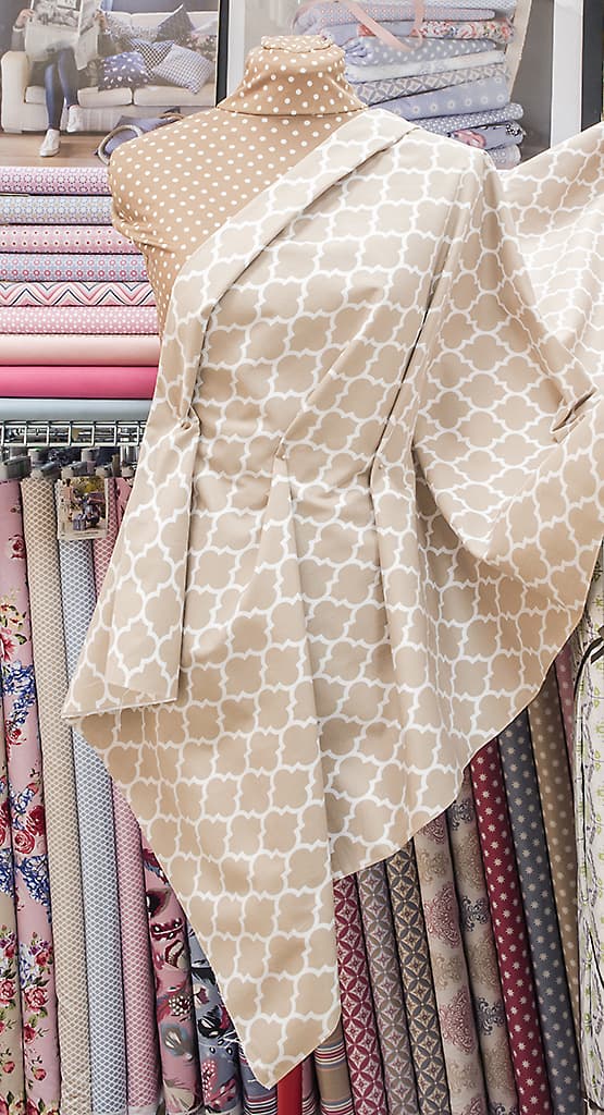 Ткань Gütermann Portofino (бежевый/крупный белый узор) - №2