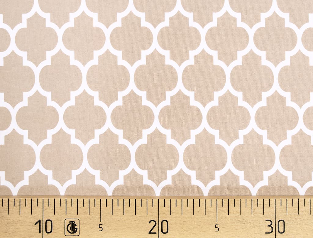 Ткань Gütermann Portofino (бежевый/крупный белый узор)