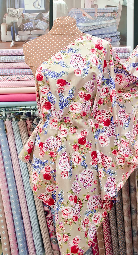 Ткань Gütermann Portofino (бежевый в цветах) - №2