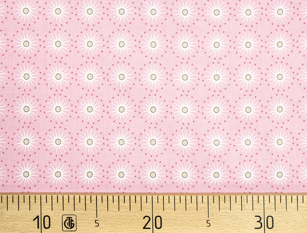 Ткань Gütermann Portofino (розовый/бежевый круг на солнце)