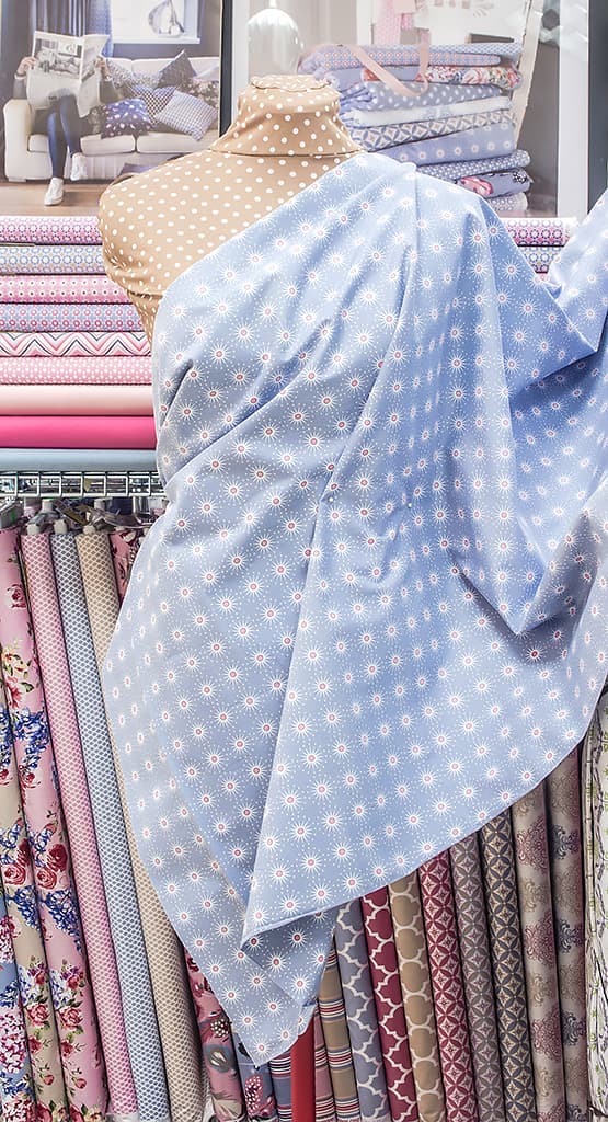 Ткань Gütermann Portofino (голубой/розовый круг на солнце) - №2