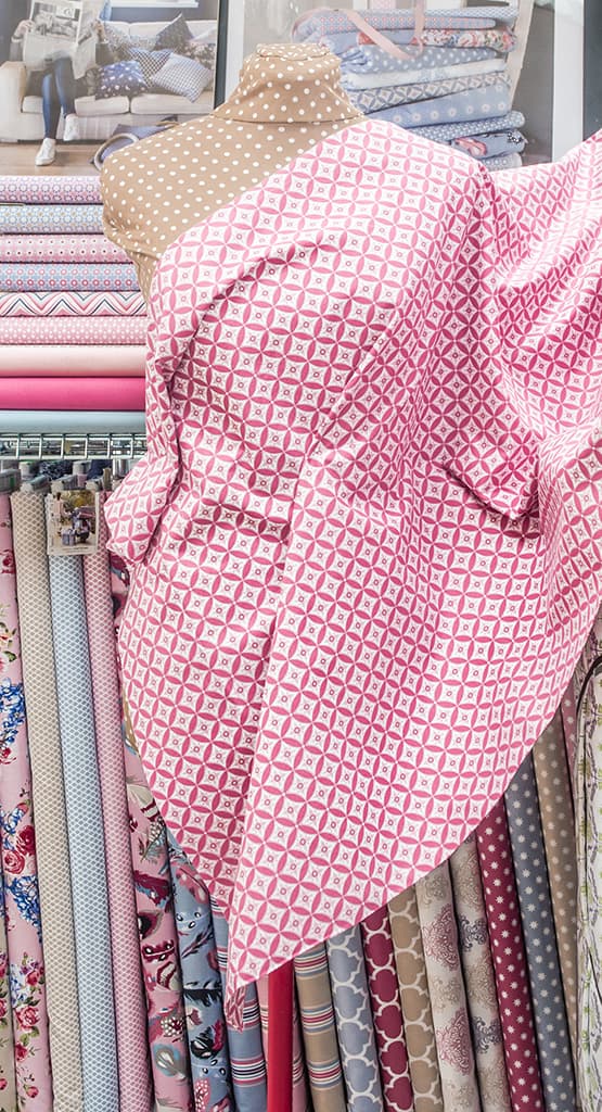 Ткань Gütermann Portofino (ярко-розовый/узоры в ромбах) - №2