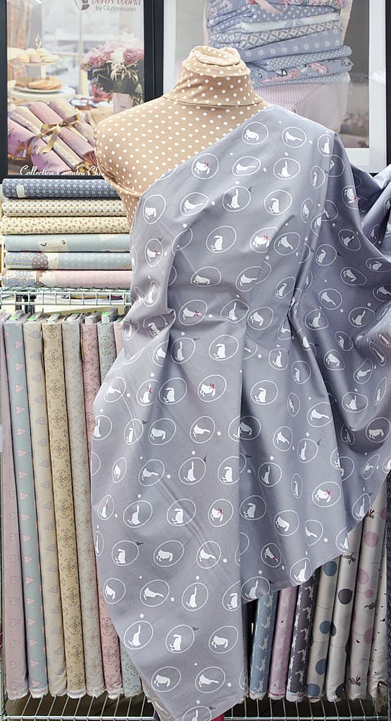 Ткань Gütermann Little Friends (серый/белый гусь) - №2