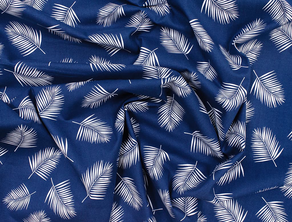 Ткань Gütermann Blooms (белая веточка на синем) - №1