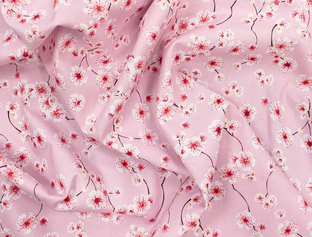 Ткань Gütermann Blooms (мелкие розовые цветочки на розовом) - №1