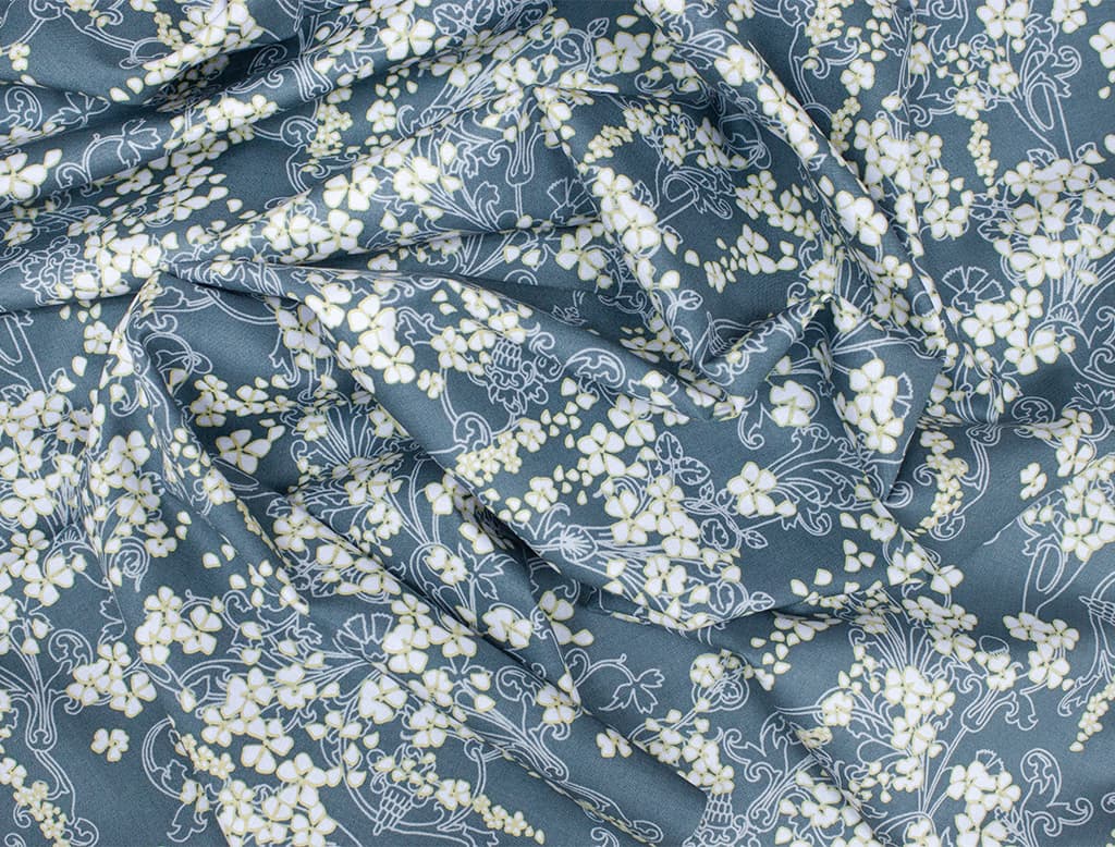 Ткань Gütermann Elegant Spirit (мелкие цветы на сером) - №1
