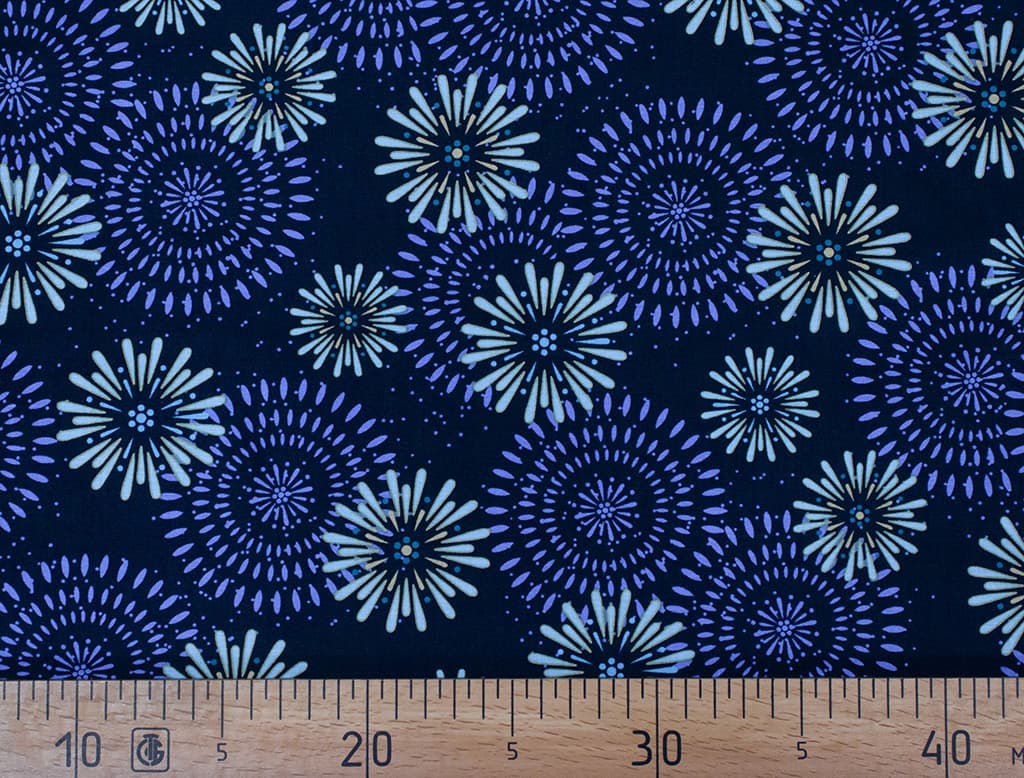 Ткань Gütermann Elegant Spirit (фейерверк на темно-синем)