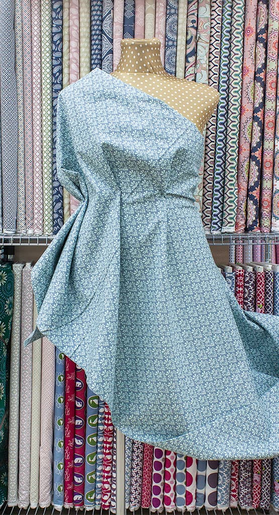 Ткань Gütermann Light Breeze (светло-бирюзовый орнамент на темно-бирюзовом) - №2