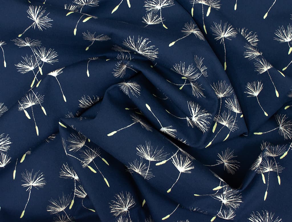 Ткань Gütermann Natural Beauty (одуванчики на темно-синем) - №1