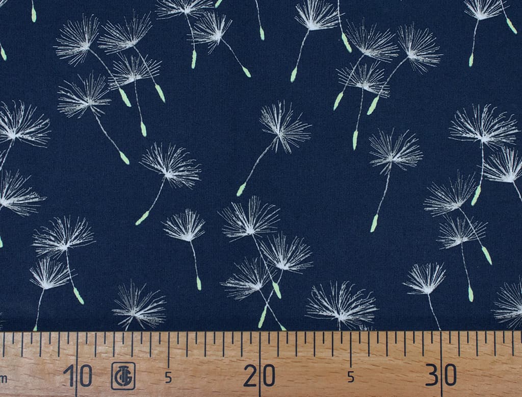 Ткань Gütermann Natural Beauty (одуванчики на темно-синем)