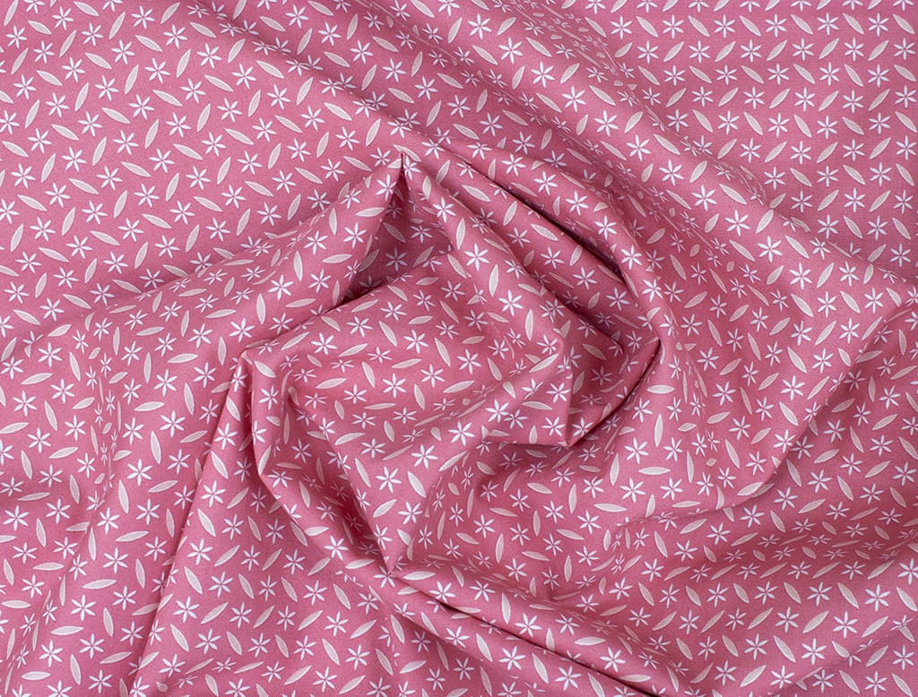 Ткань Gütermann Natural Beauty (мелкий бело-персиковый узор на розовом) - №1