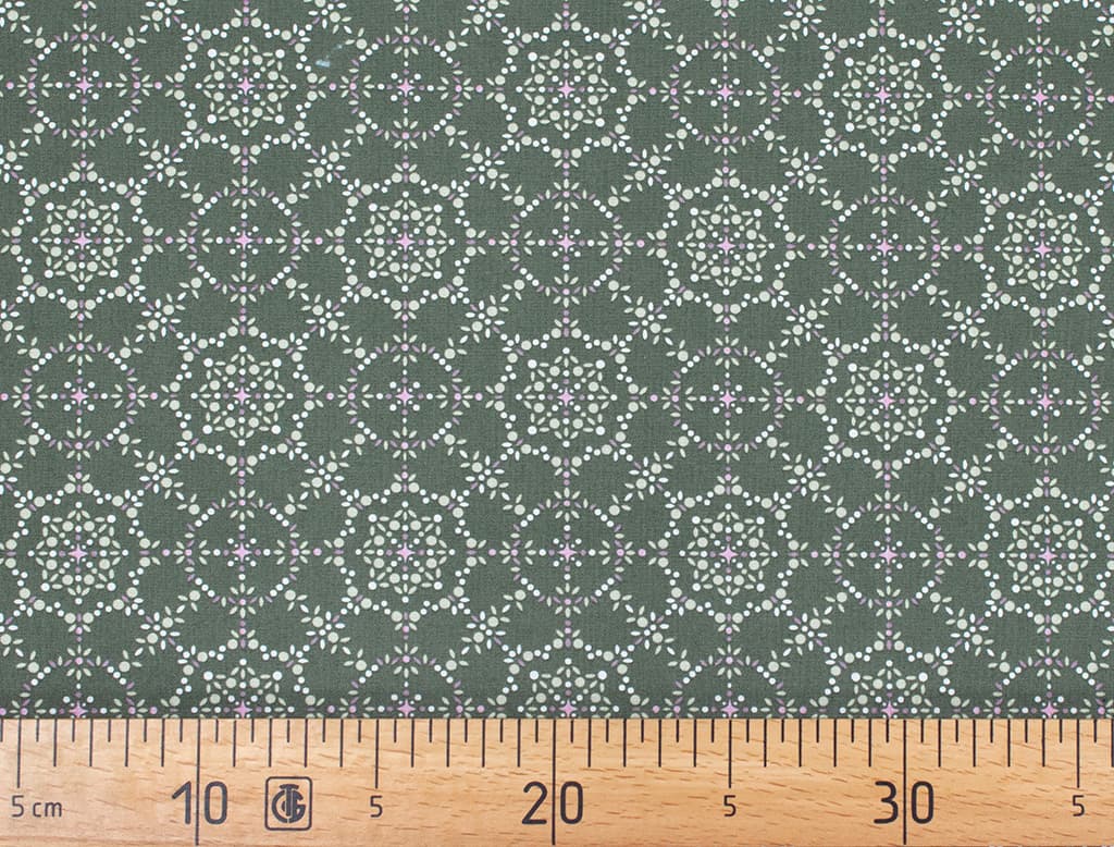 Ткань Gütermann Natural Beauty (калейдоскоп на оливковом)