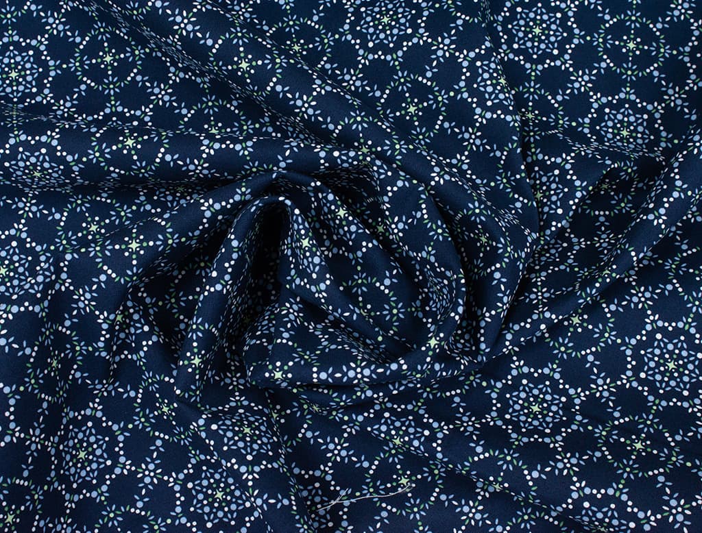 Ткань Gütermann Natural Beauty (калейдоскоп на темно-синем) - №1