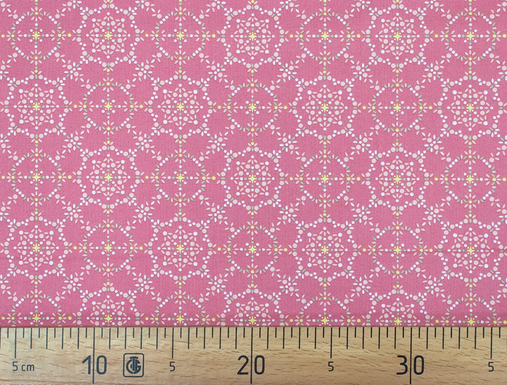 Ткань Gütermann Natural Beauty (калейдоскоп на розовом)