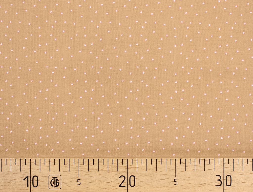 Ткань Gütermann Pemberley (темно-бежевый в мелкий горошек)
