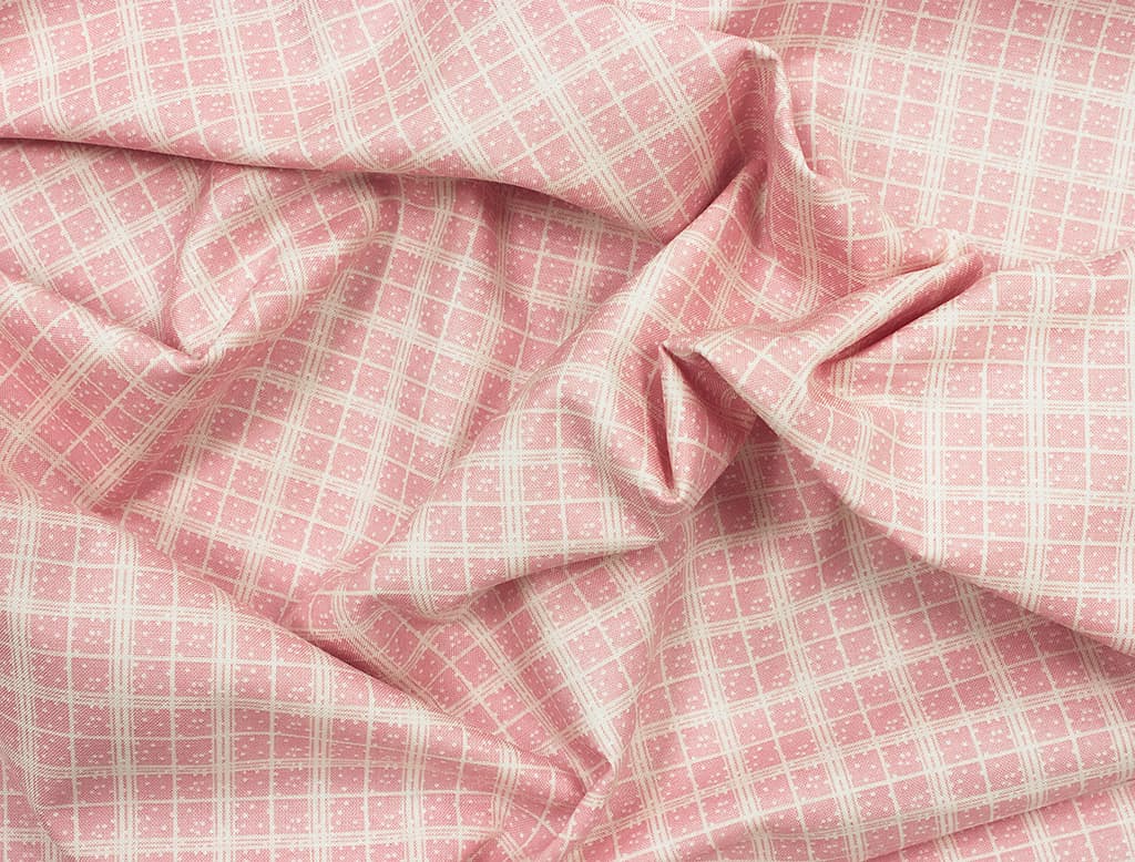 Ткань Gütermann With Love (клетка на темно-розовом) - №1