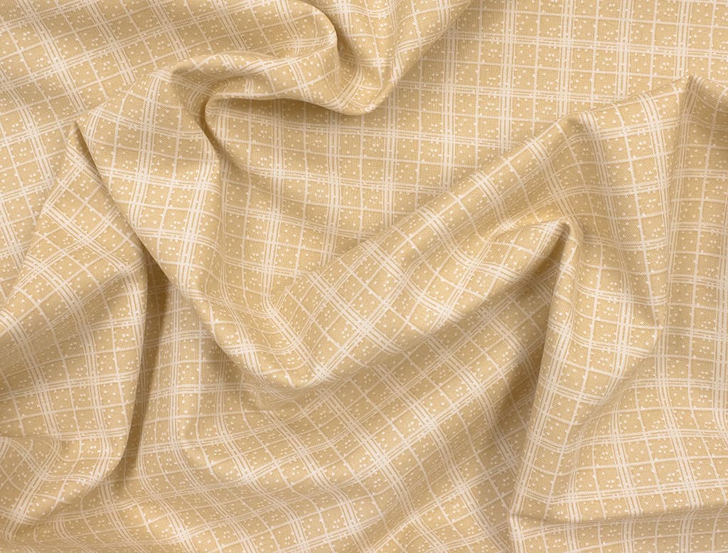 Ткань Gütermann With Love (клетка на темно-бежевом) - №1