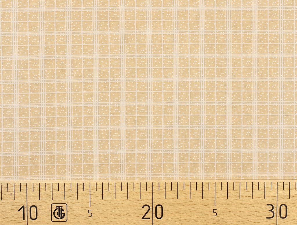 Ткань Gütermann With Love (клетка на темно-бежевом)