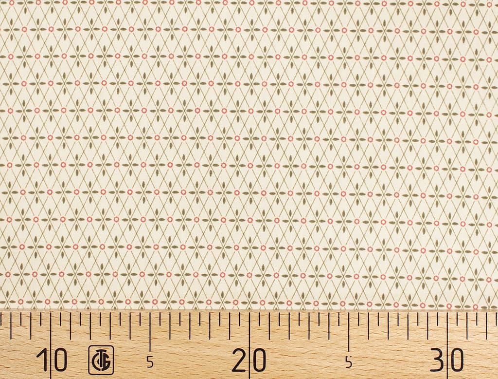 Ткань Gütermann Lizzy's Garden (ромбовидный узор на бежевом)