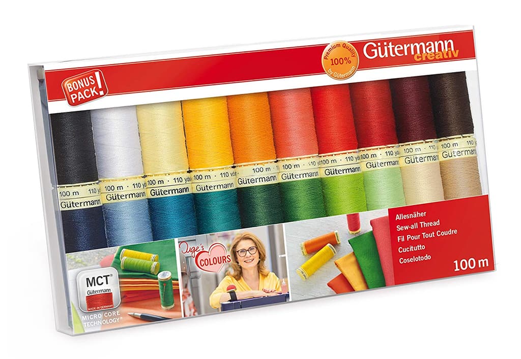 Универсальные нитки. 100% полиэстер Набор ниток Gütermann Sew All 20 катушек по 100м