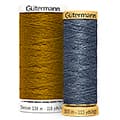 Двухцветные и однотонные прочные нитки для джинсовых тканей Gütermann Jeans №75 100м и Denim №50 100м