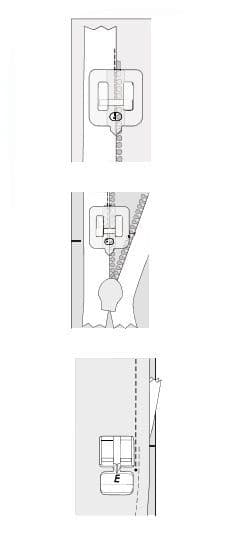 Прозрачная лапка для потайной молнии - №1