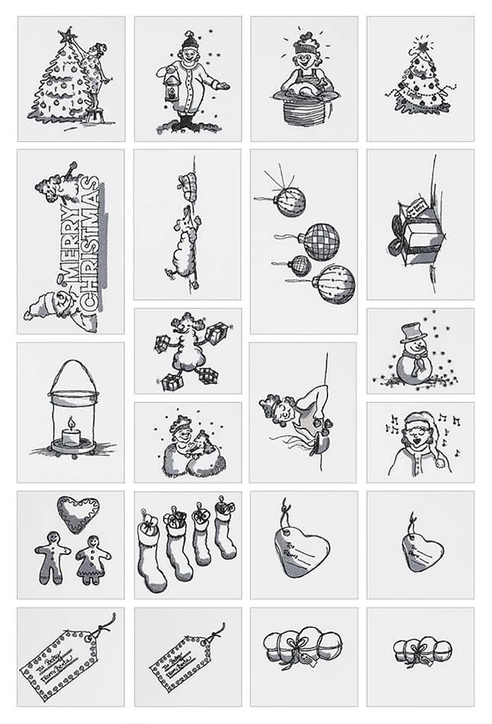 CD с дизайнами Husqvarna 282: Sew Bertha Winter-Holiday