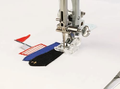 Прозрачная лапка для аппликации для машин с горизонтальным челноком