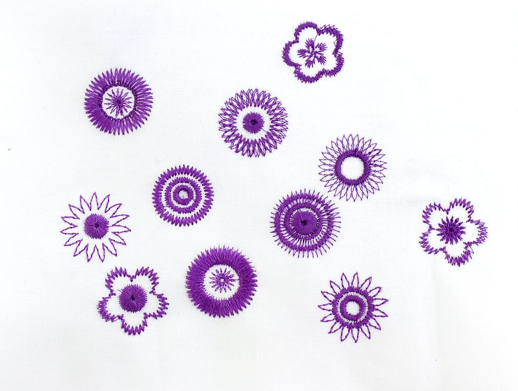 Устройство для круговой вышивки цветочного орнамента Janome - №1