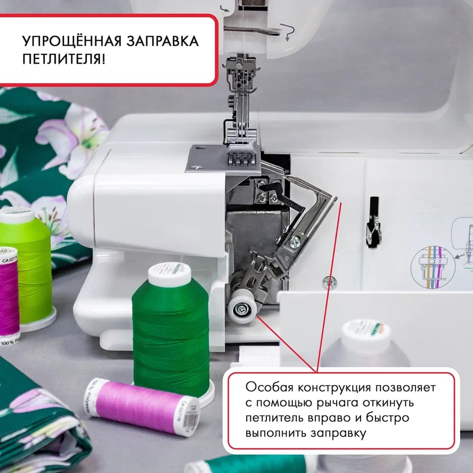 3-х игольная 4-х ниточная плоскошовная машина Janome CoverPro II - №5