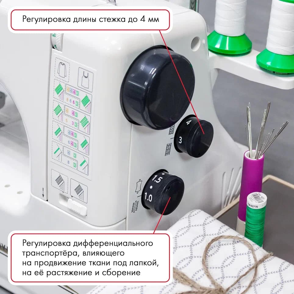 3-х игольная 4-х ниточная плоскошовная машина Janome CoverPro II - №7